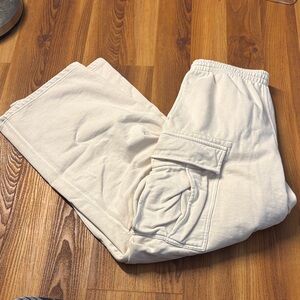 Skims Boyfriend Fleece Cotton Cargo Sweatpants